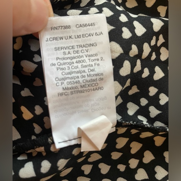 J.Crew Mercantile Women Heart Shape Design Blouse Sized 4 - Picture 9 of 11